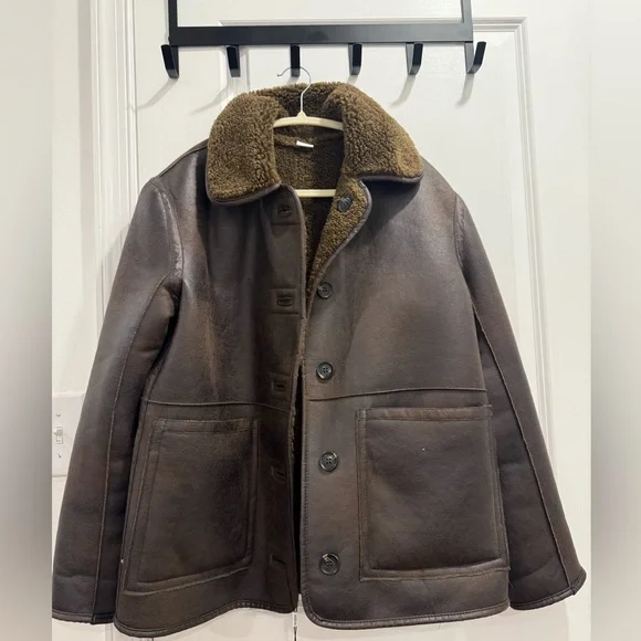 Jasun wu reversible Jacket with Faux Shearling Collar - Picture 7 of 7